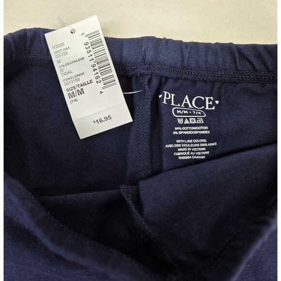 3 Childrens Place Leggins Navy Lace-Up Medium Cotton/Spandex New with Tags - Picture 6 of 7